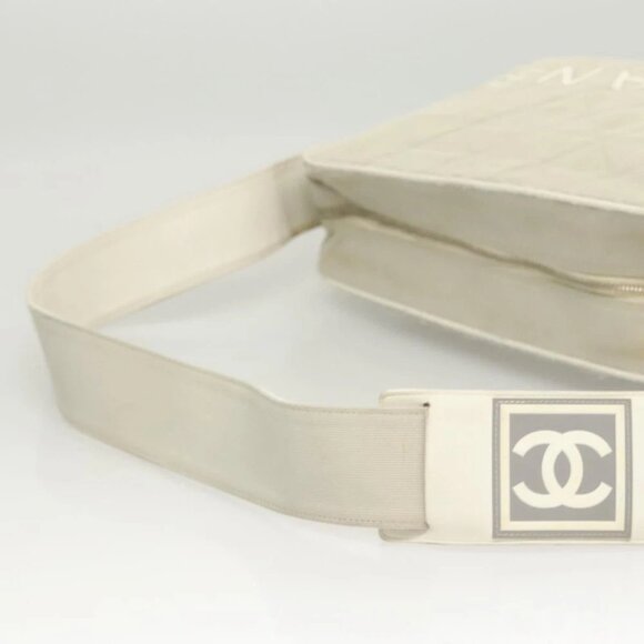 CHANEL Shoulder Bag Canvas Gray Silver CC Auth mr1301 - Picture 9 of 14